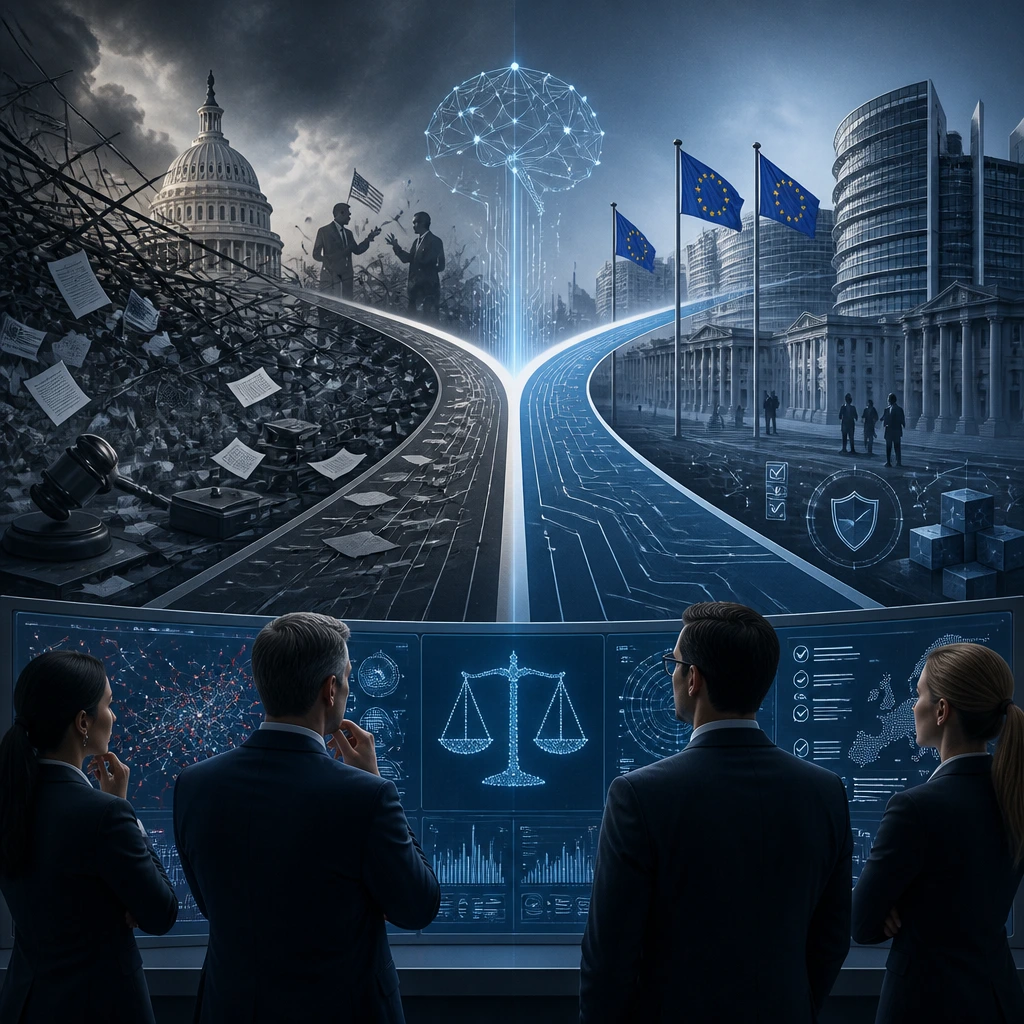 AI Regulation Splits Into Two Paths: What US Political Chaos and Europe’s Search for Balance Mean for Business